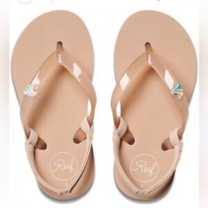 Reef tan little charming sandal flip flop toddler size 6 new